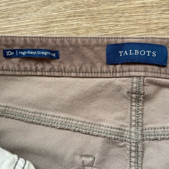 Talbots High Waist Straight Leg Corduroy Pants Size 10 Petite - Picture 5 of 7